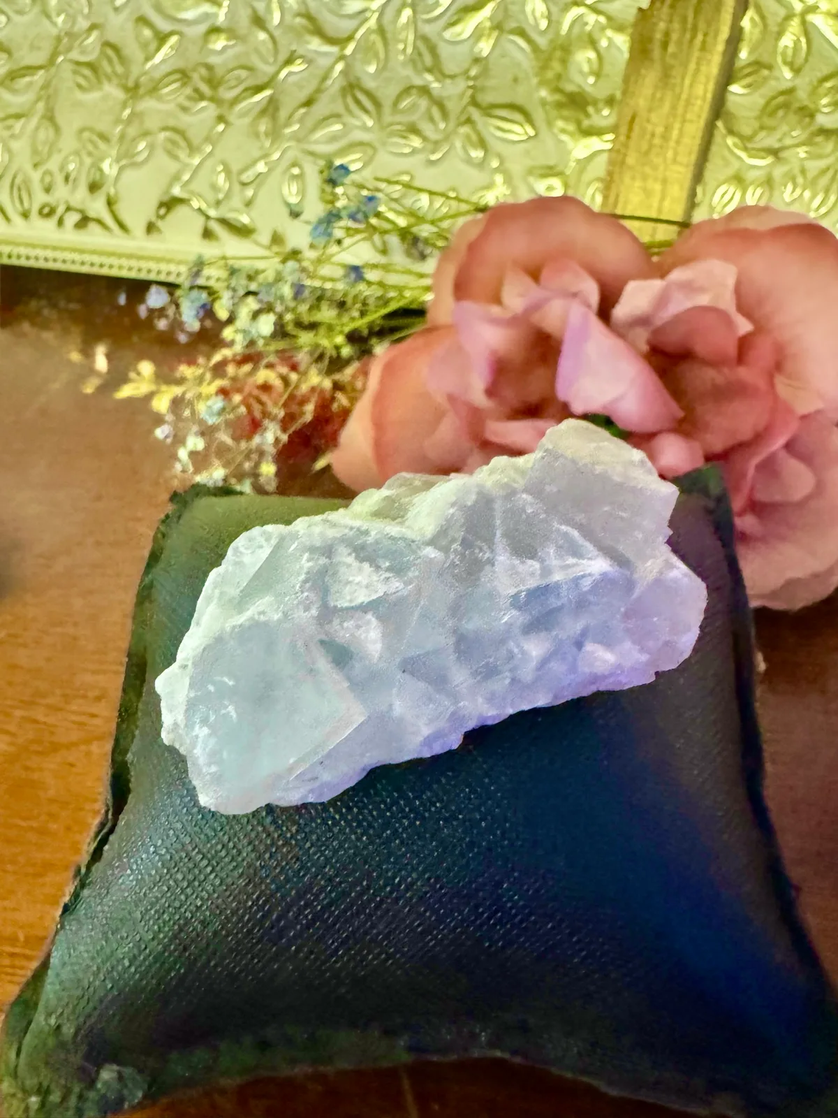 Blue Fujian Cubic Fluorite Cluster Rare Mineral crystal – photo 7