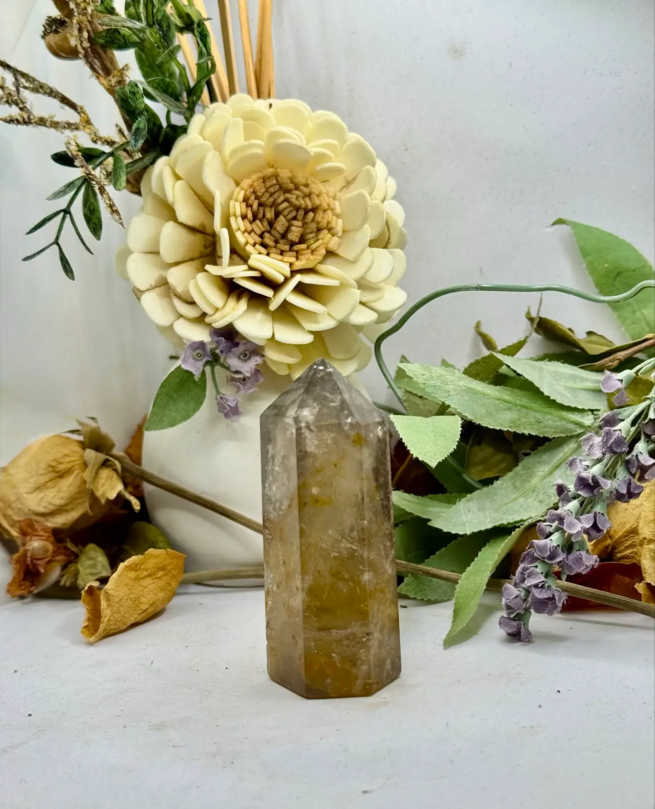 Smokey Quartz Crystal Tower with Citrine – photo 8