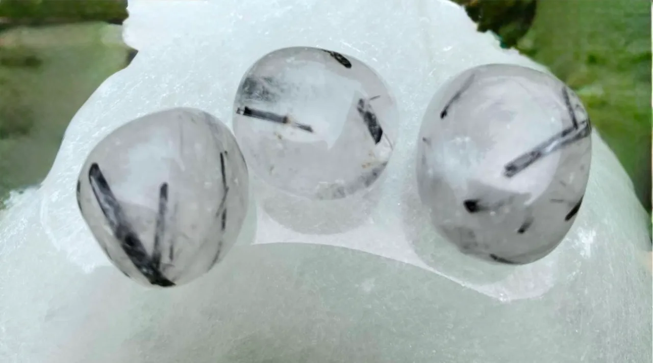 Tourmalted Crystal Quartz Tumble-stone — photo 10