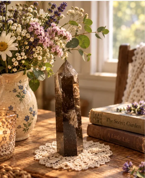 Smokey Crystal Quartz Tower