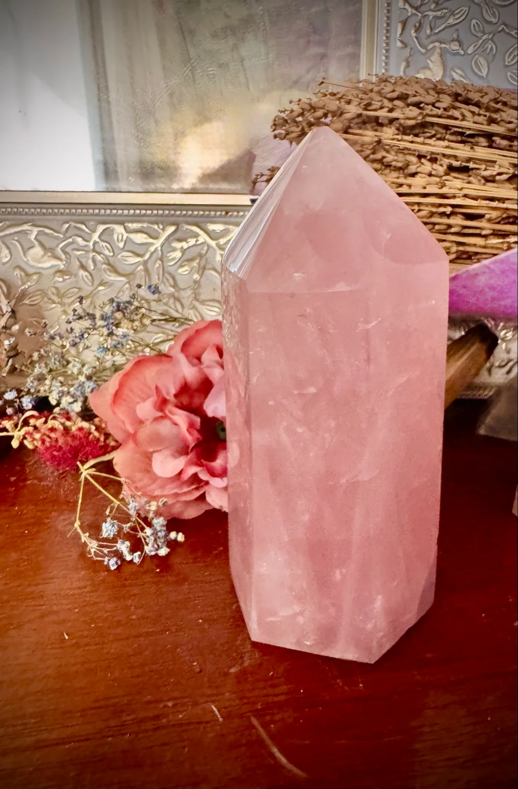 Rose Quartz Crystal Tower chunky Large – photo 6