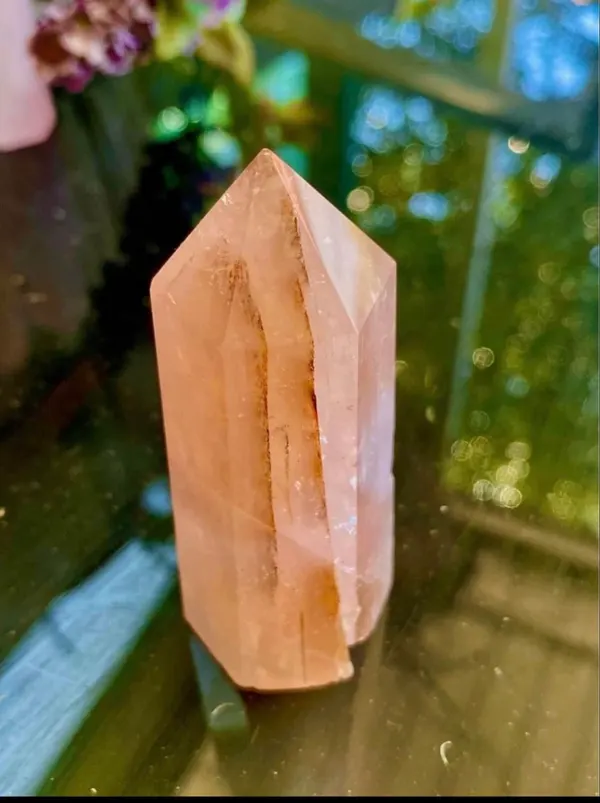 Rose Quartz Crystal Tower