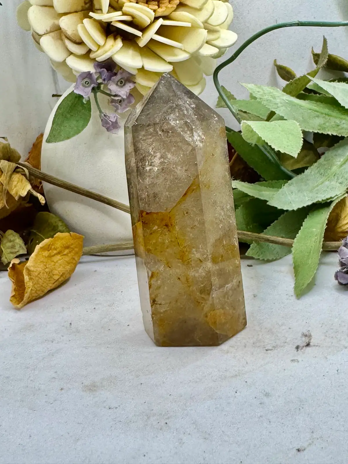Smokey Quartz Crystal Tower with Citrine – photo 4