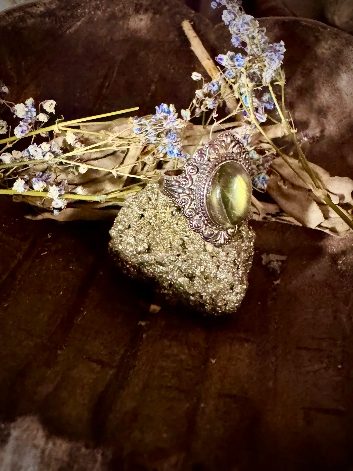 Labradorite Hand cast, cut stone Sterling silver ring — photo 2