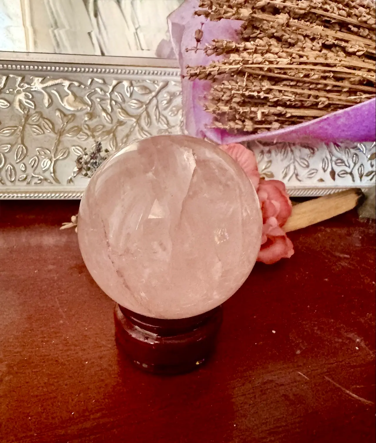 Rose Quartz Large Crystal Sphere – photo 10