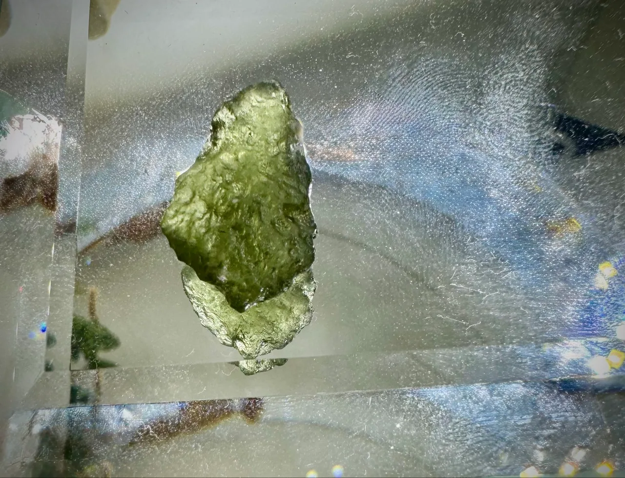 Moldavite from Cvech Rare tektites meteorite glass – photo 9