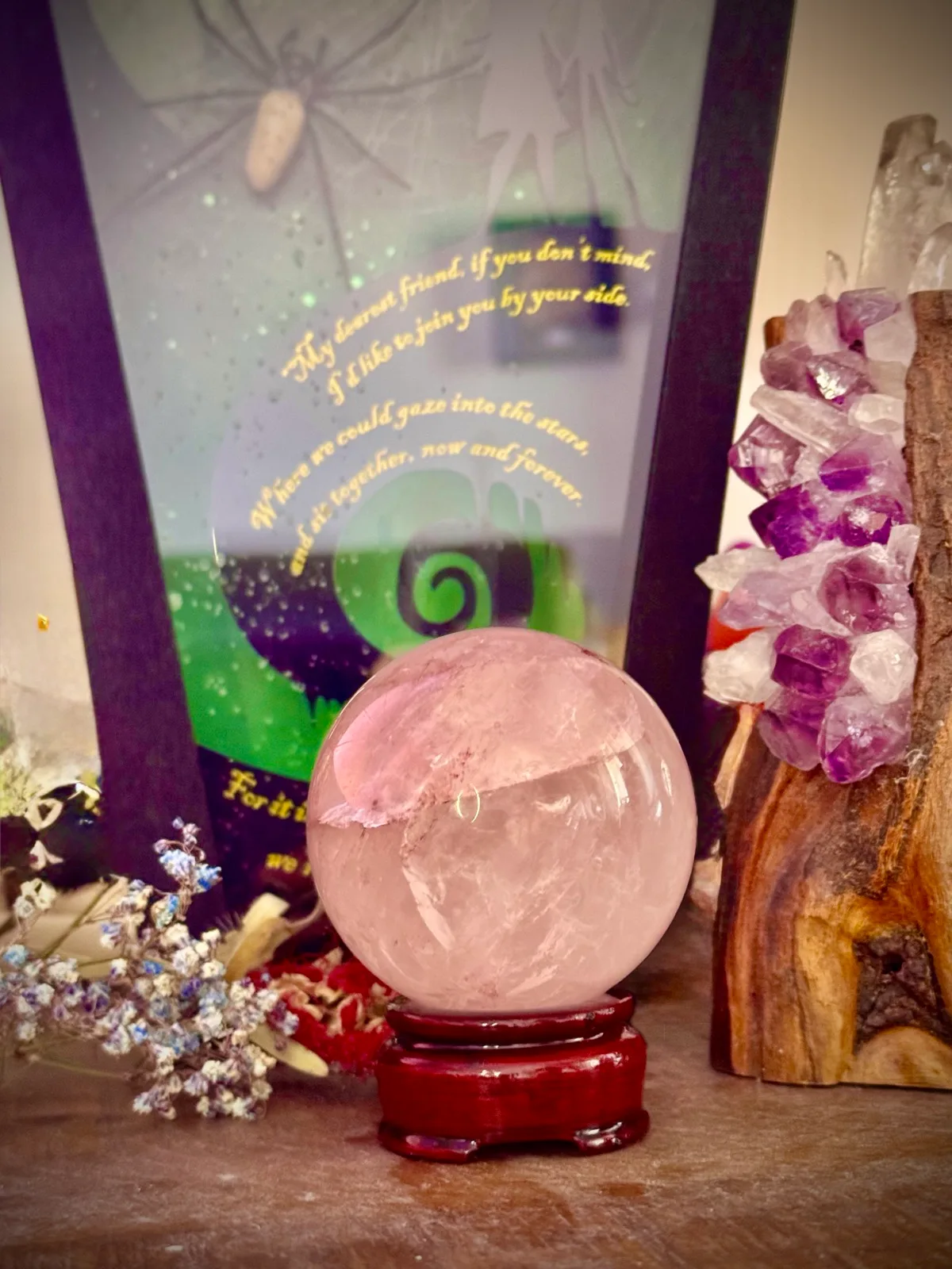 Rose Quartz Large Crystal Sphere – photo 3