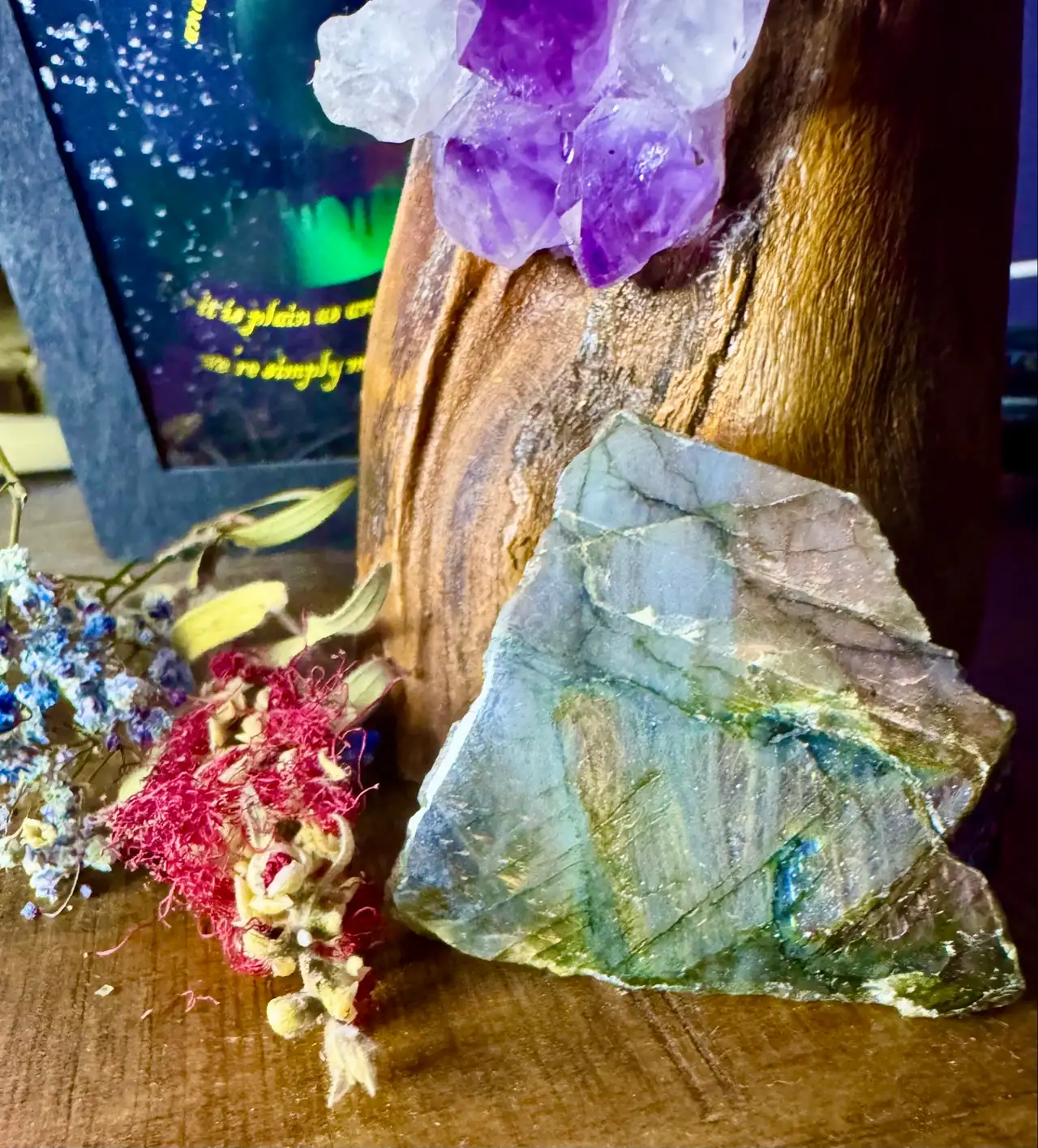 Rainbow Labradorite Crystal Rough polished face – photo 7