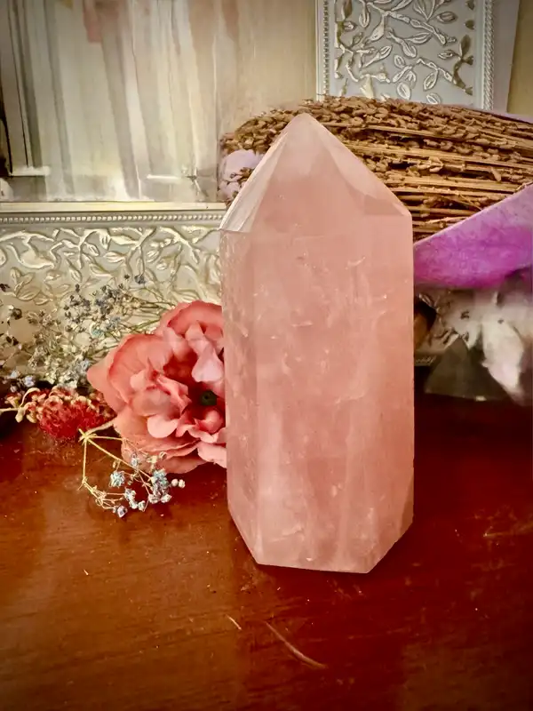 Rose Quartz Crystal Tower chunky Large