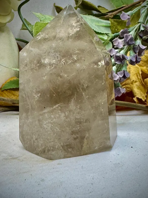 Smokey Rutilated Chunky Crystal Quartz Tower