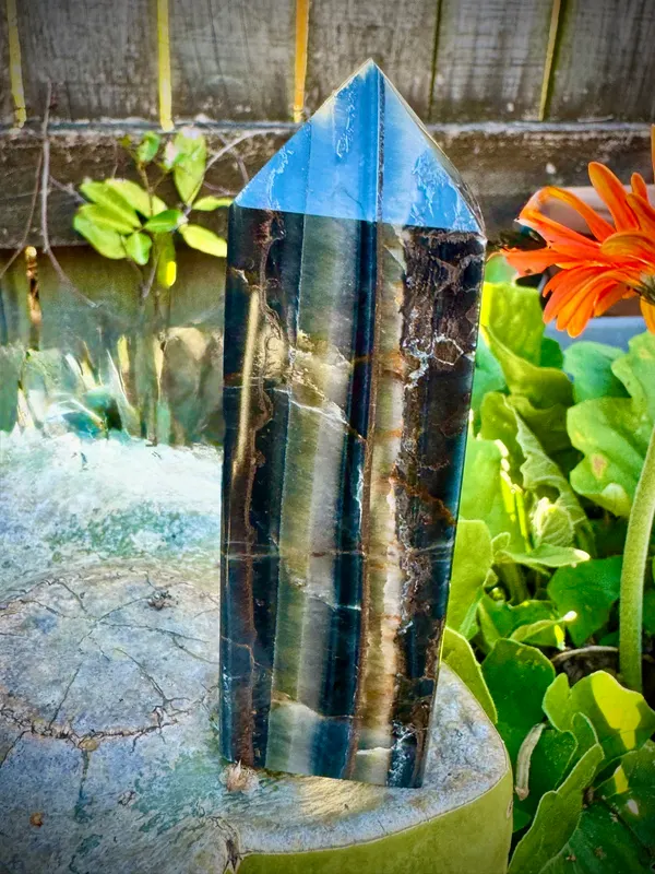 Blue tigers eye rare tower