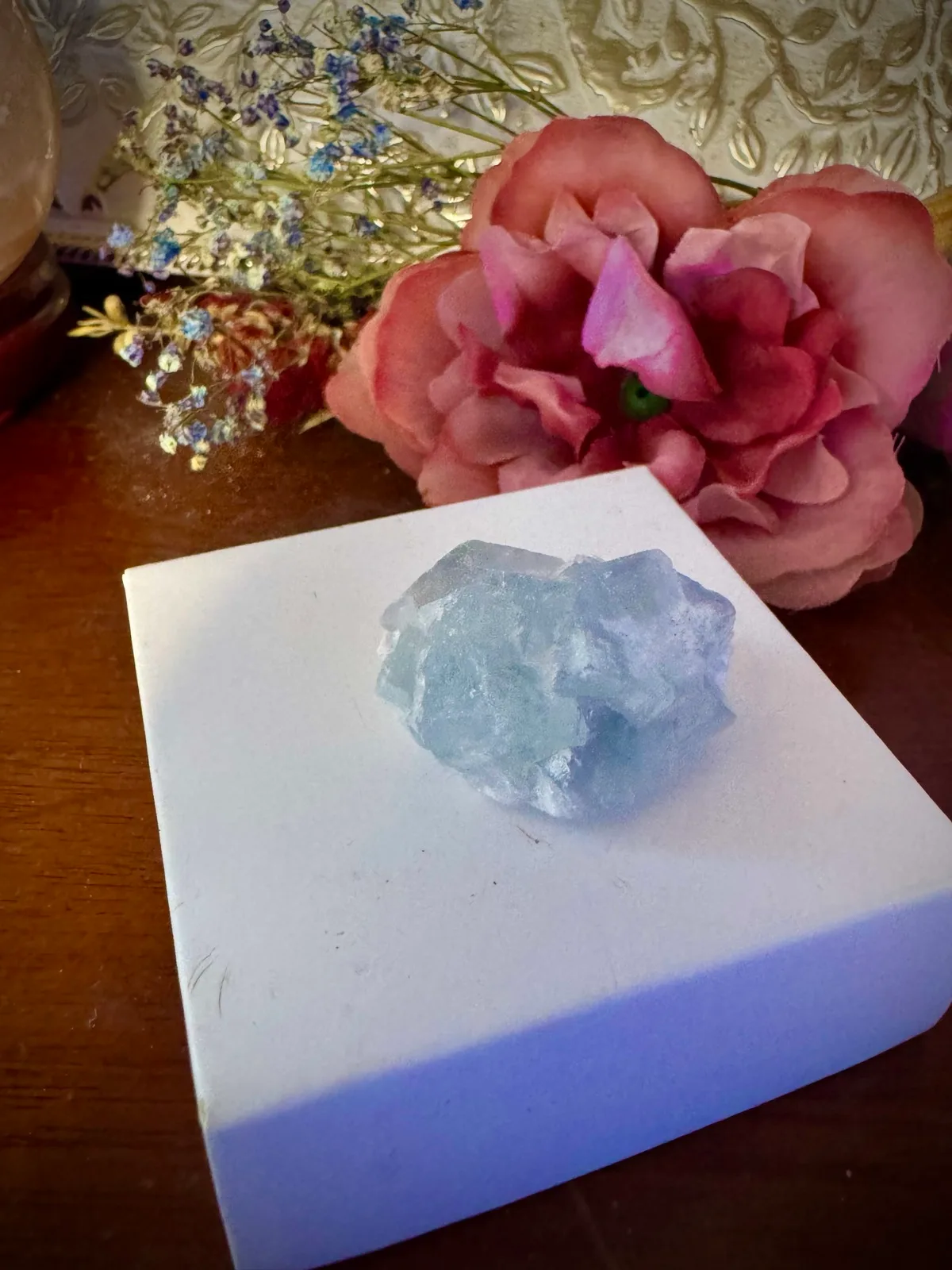 Rare Blue Fujian Fluorite Crystal Cluster – photo 12