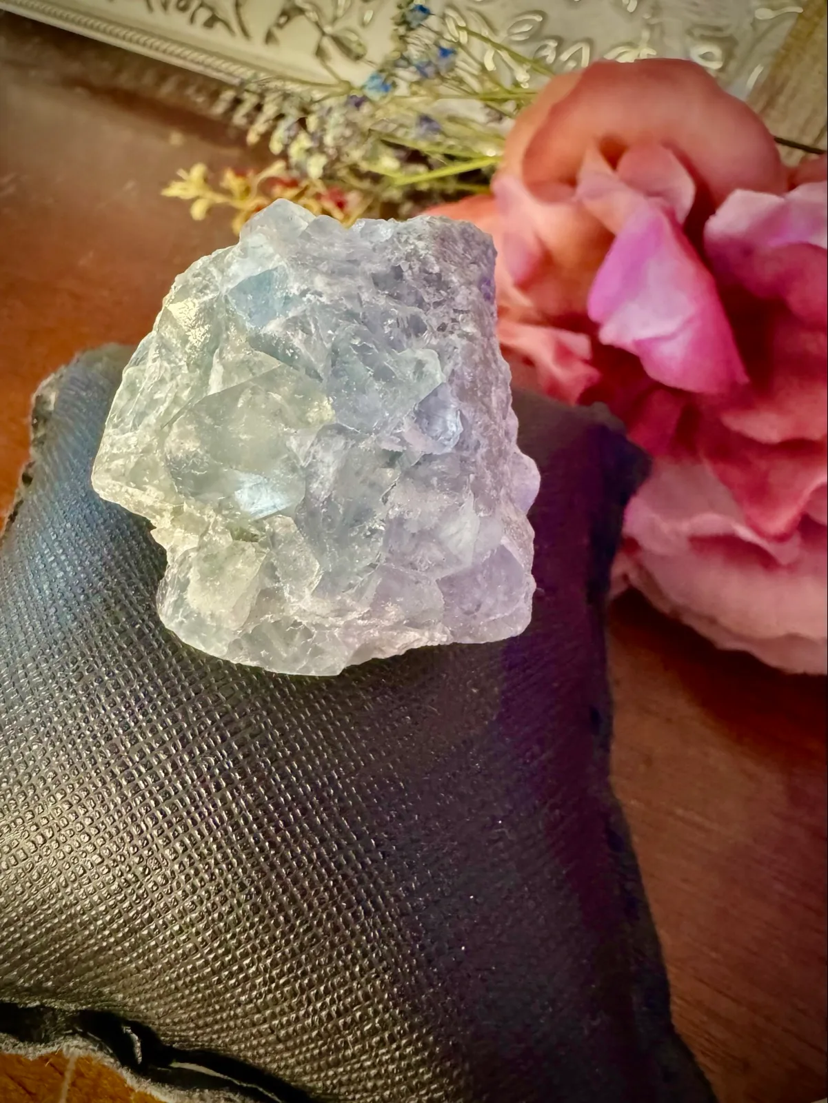 Rare Blue Fujian  Fluorite cubic cluster – photo 8