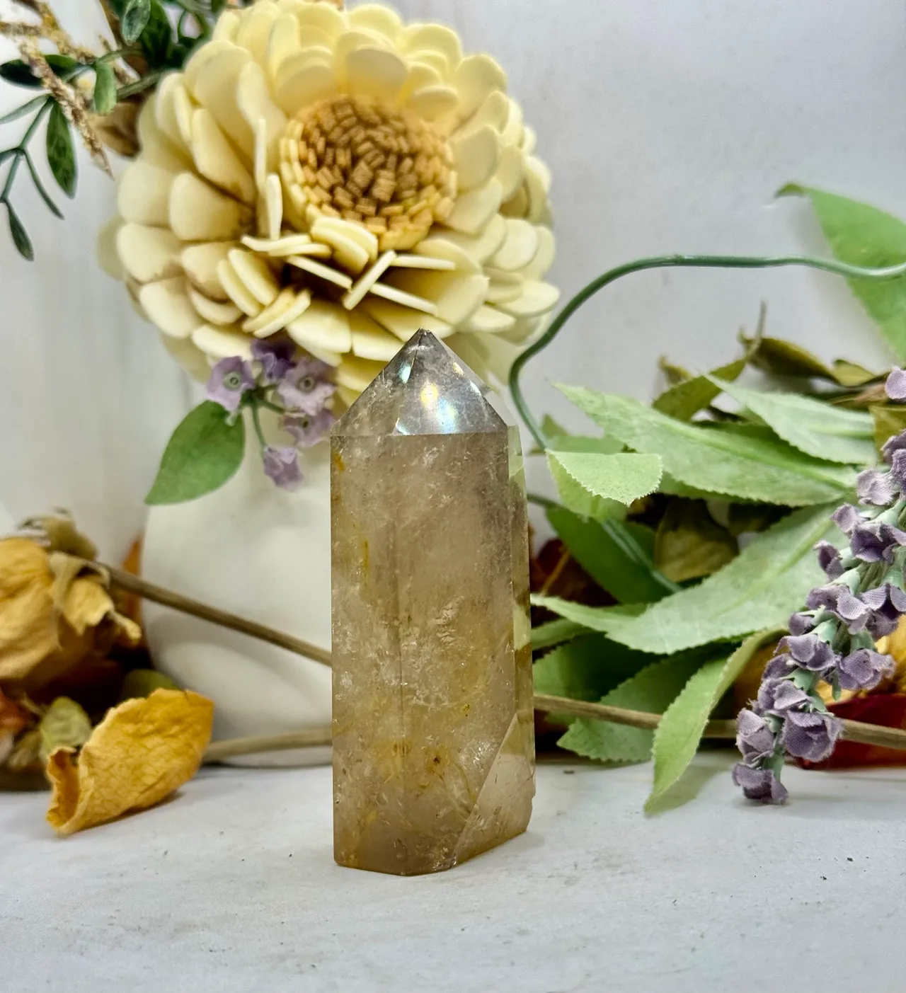 Smokey Quartz Crystal Tower with Citrine – photo 5