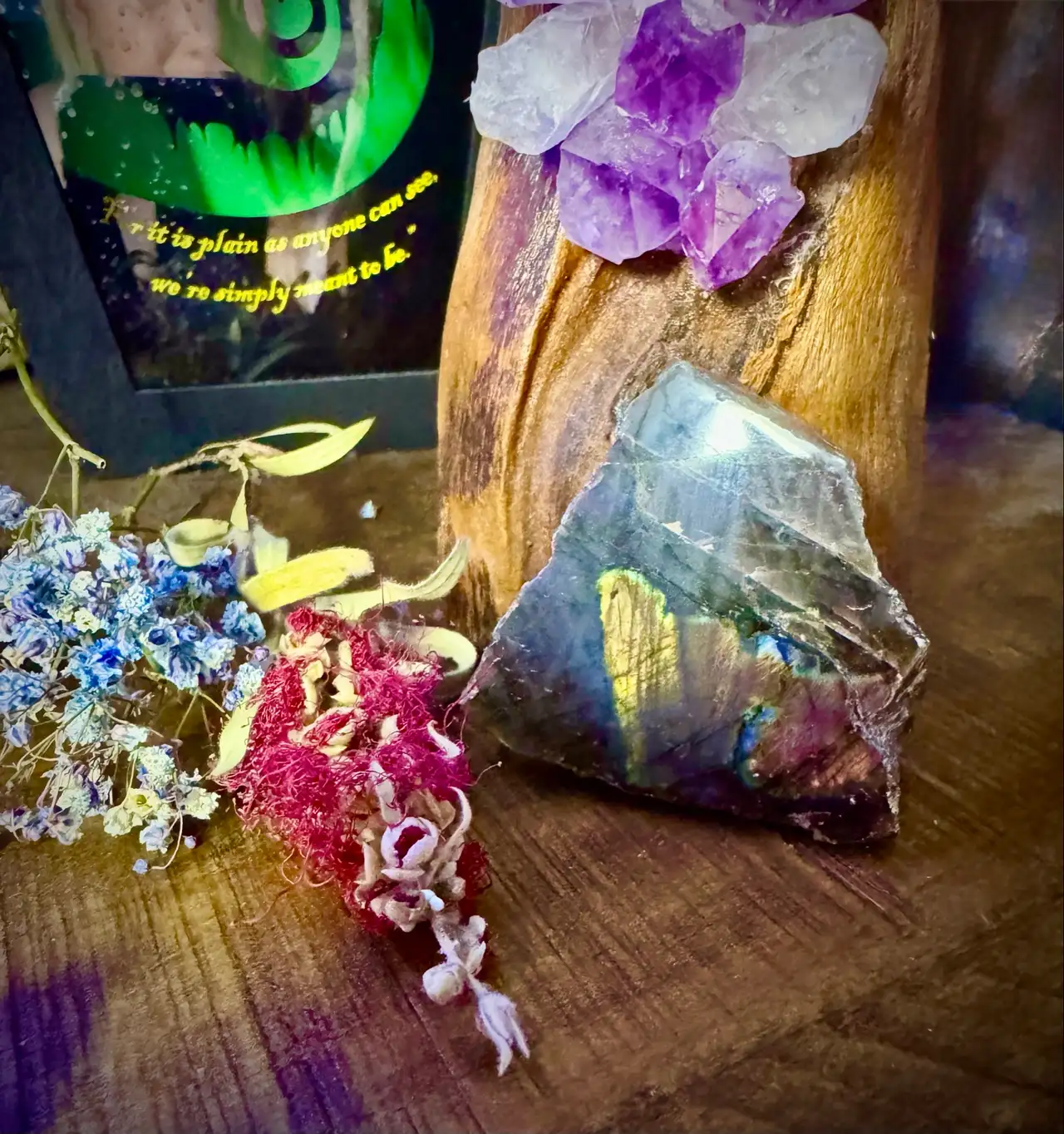 Rainbow Labradorite Crystal Rough polished face – photo 6
