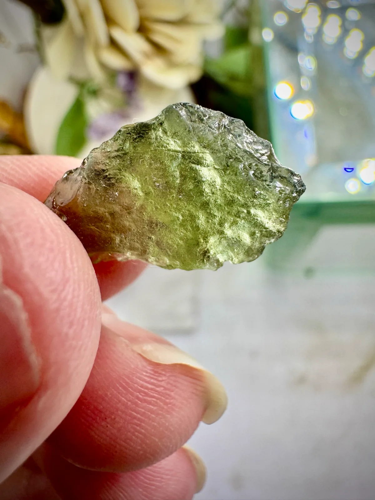 Moldavite from Cvech Rare tektites meteorite glass – photo 7