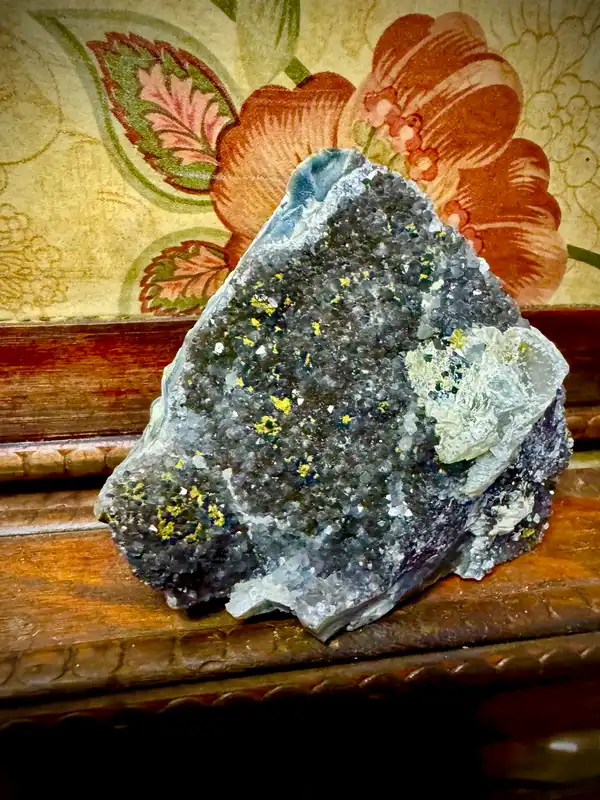 Black Rare Amethyst Crystal Cluster