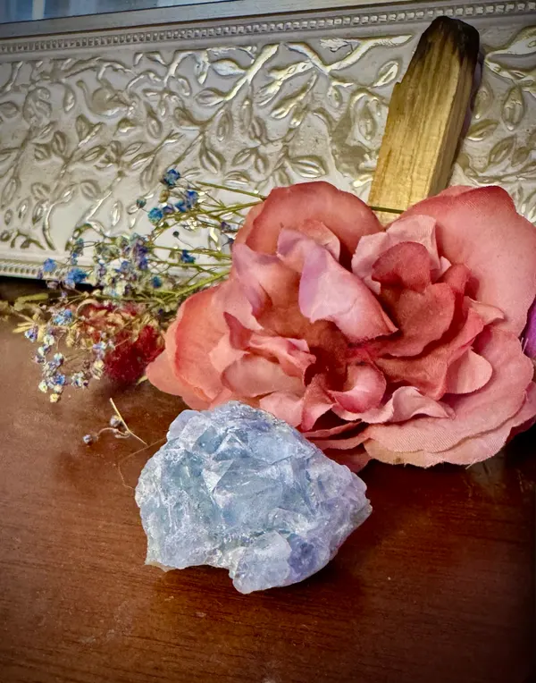 Rare Blue Fujian Fluorite Crystal Cluster