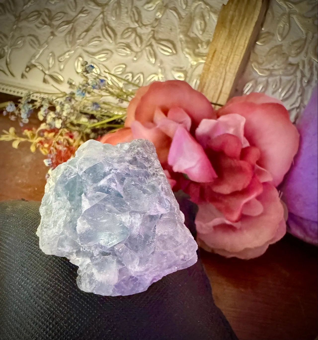 Rare Blue Fujian  Fluorite cubic cluster – photo 2