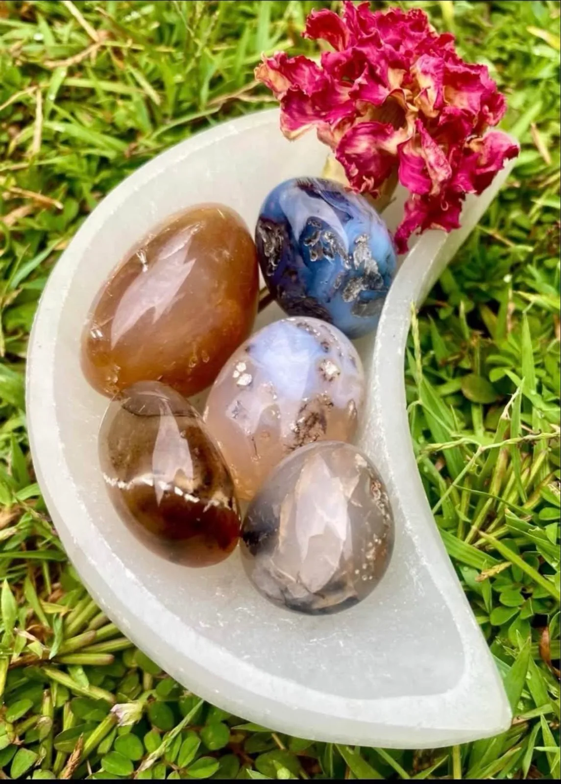 Dendritic Agate Tumble-stone x 1 — photo 5