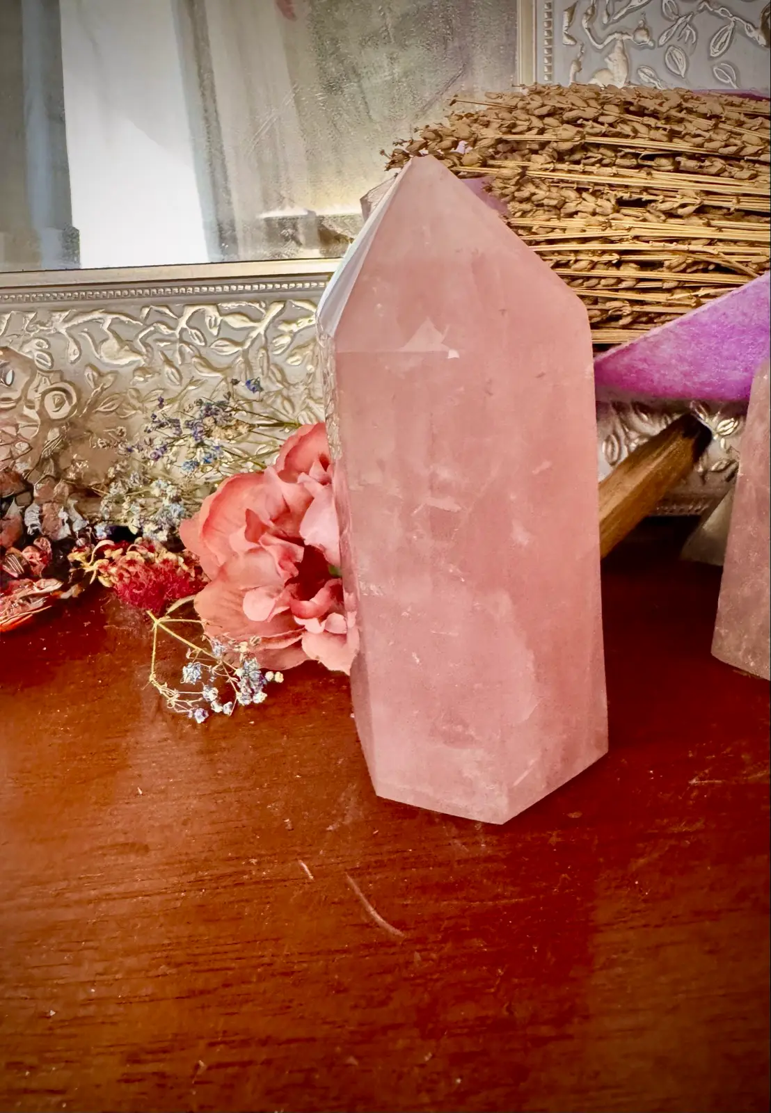 Rose Quartz Crystal Tower chunky Large – photo 7