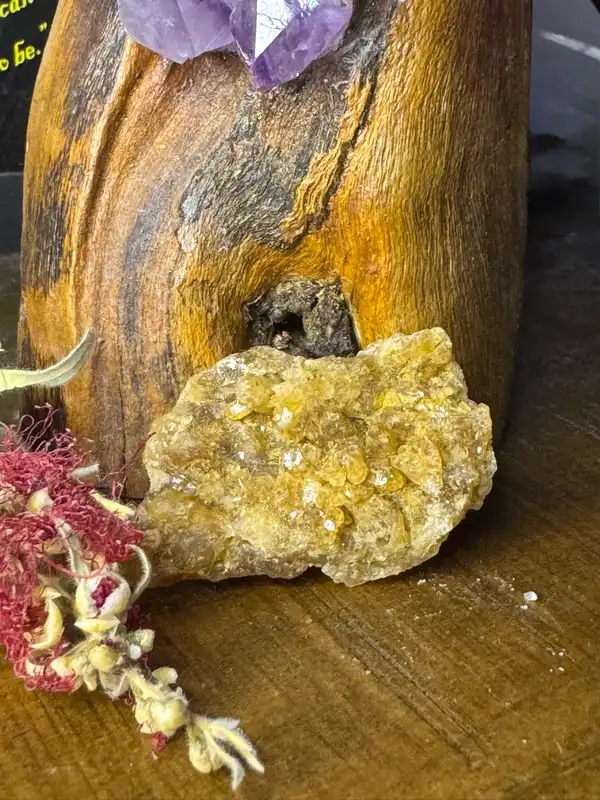 Citrine Natural and untreated crystal cluster