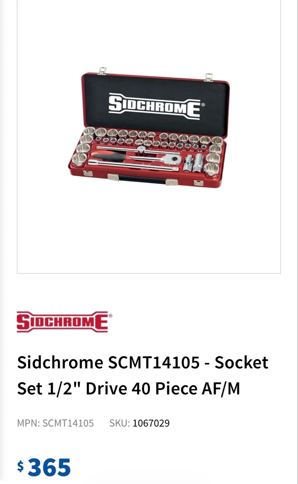 Sidchrome socket set — photo 4