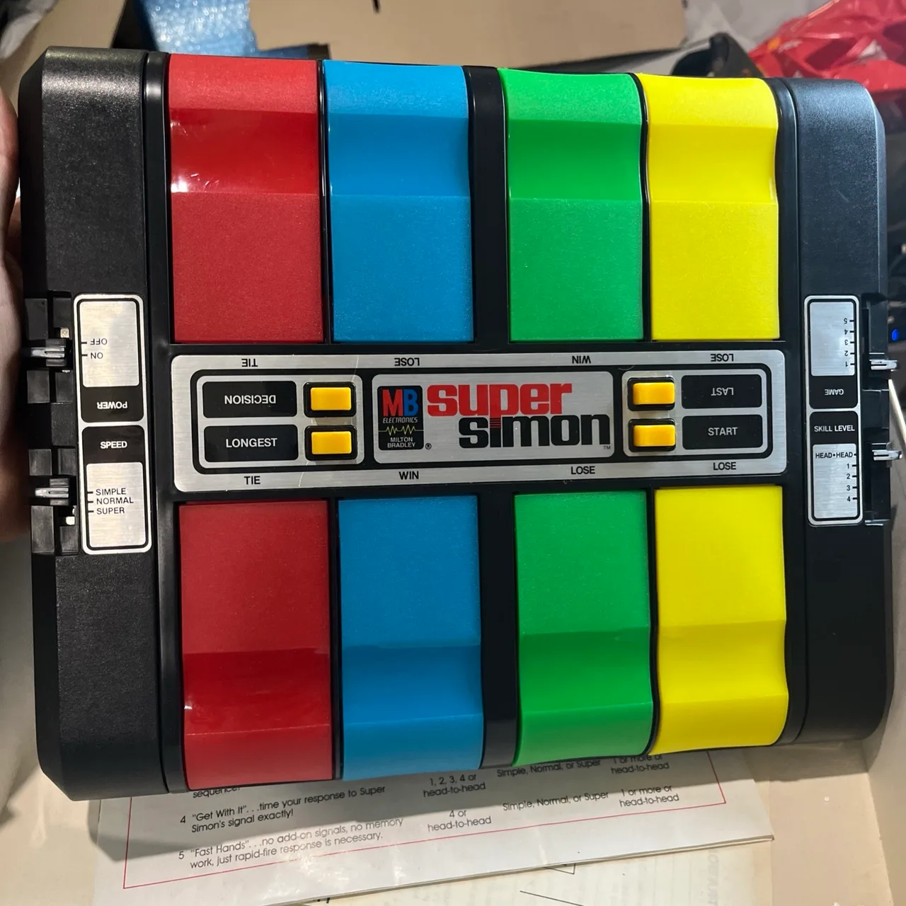 Super Simon Vintage 1979 Milton Bradley Electronic Memory Game w Original Box — photo 7