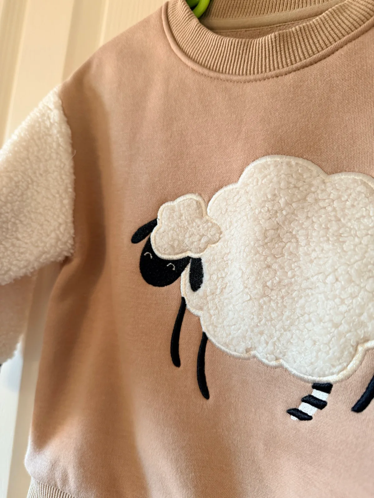 Cream and tan sheep sweatshirt size 2 — photo 2