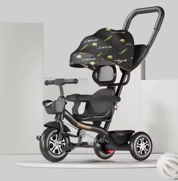 🚲 3-in-1 Baby Push Tricycle with Canopy – Brand New