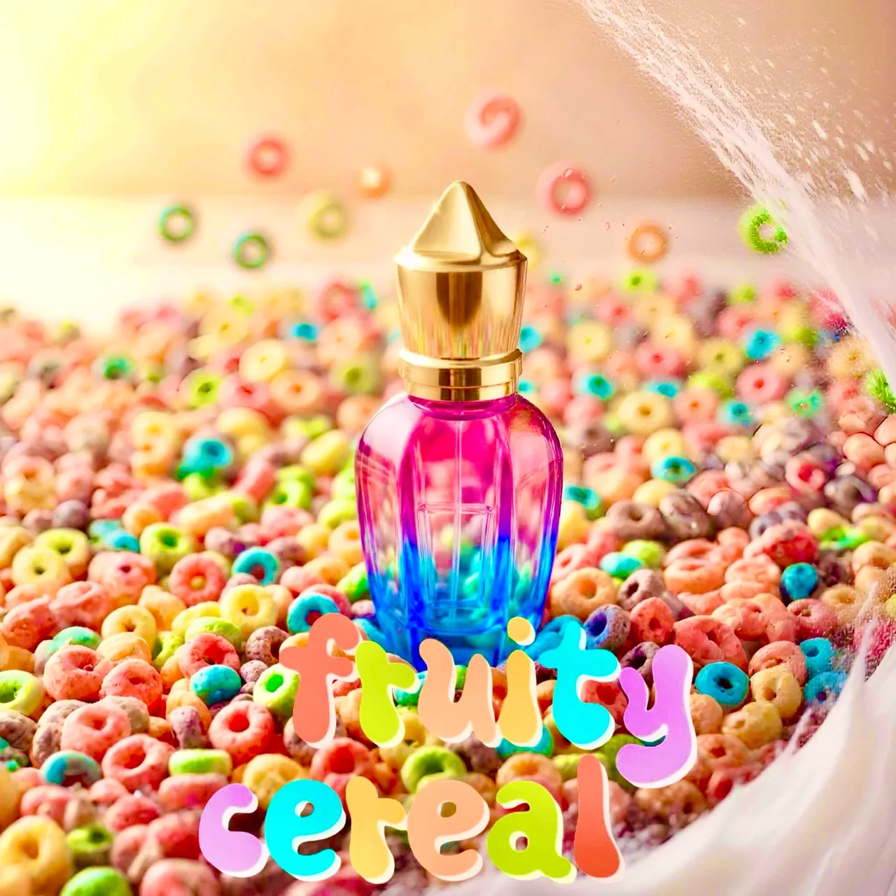 Hand Crafted Perfume: Fruity Cereal - 30ml Blue & Purple Ombré Glass Bottle – photo 2