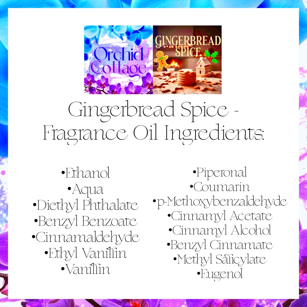 Hand Crafted Perfume: Gingerbread Spice 30ml Blue & Purple Ombré Bottle – photo 6