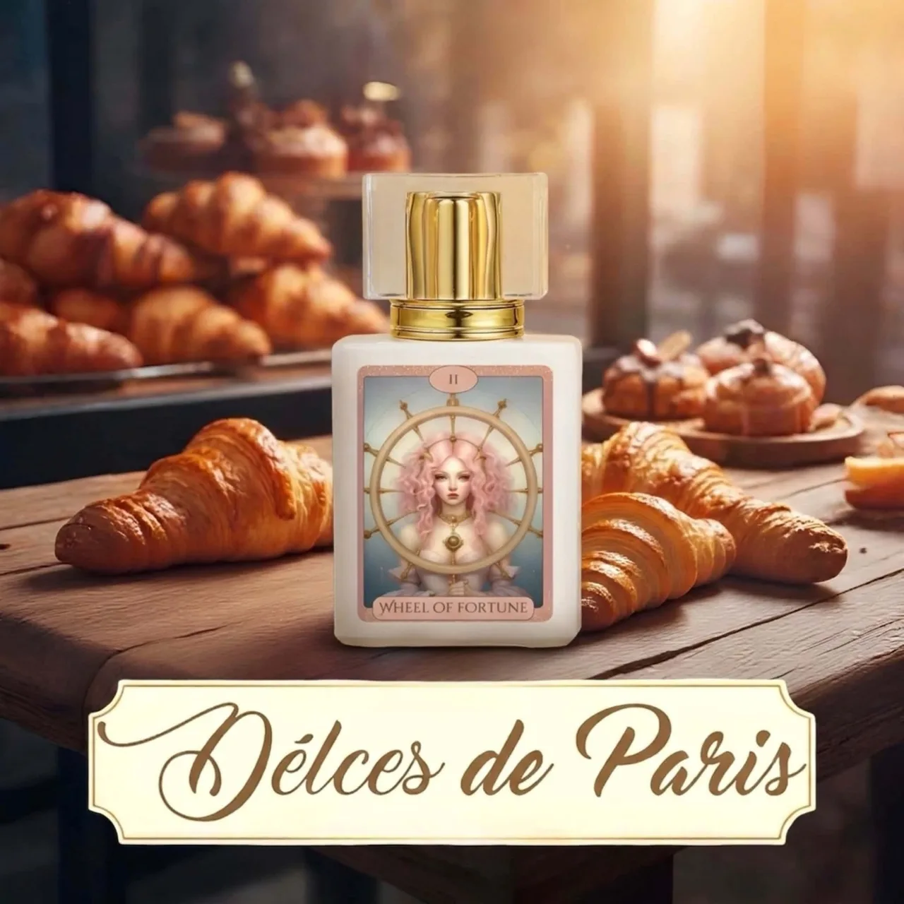 Hand Crafted Perfume: Délices De Paris - 30ml Tarot Card Glass Bottle — photo 2
