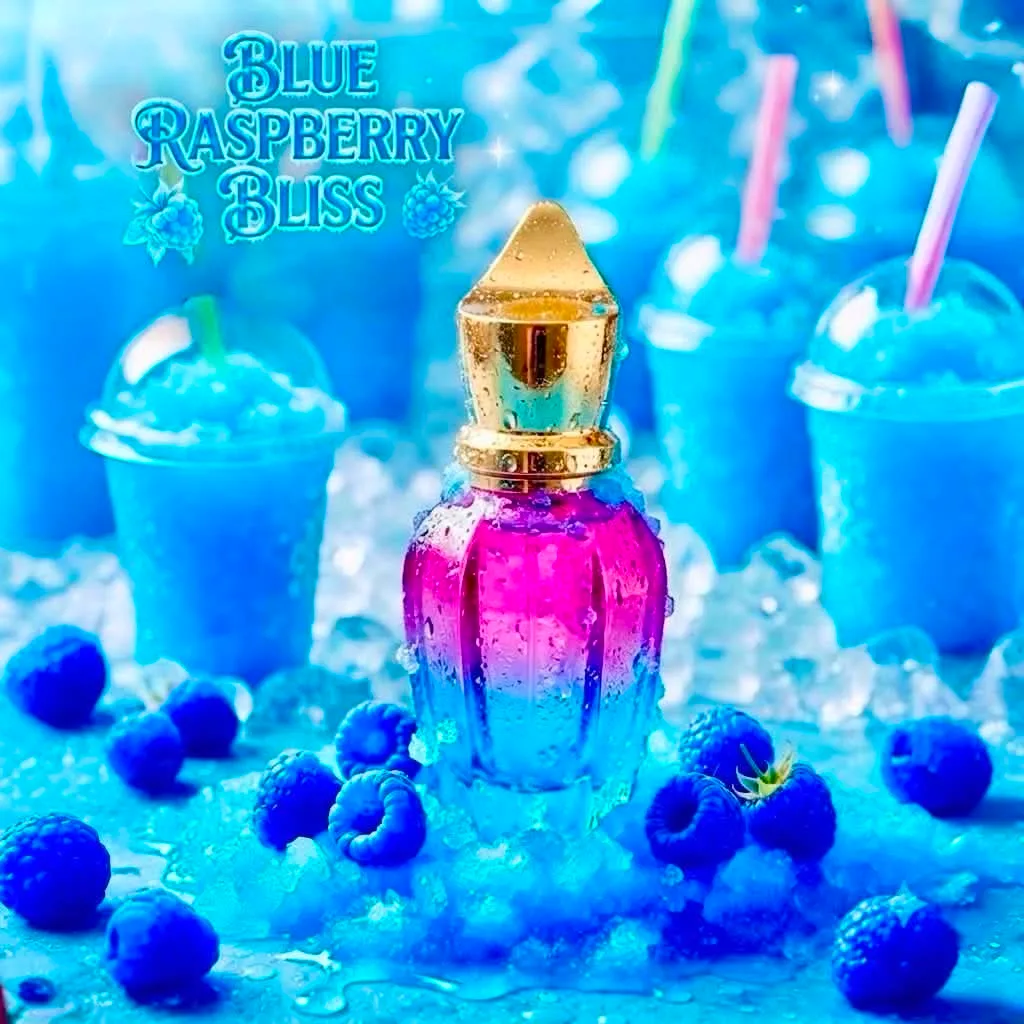 Hand Crafted Perfume: Blue Raspberry Bliss - 30ml Blue/Purple Glass Bottle – photo 2