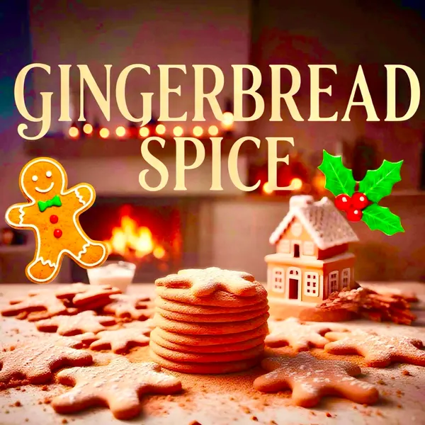 Hand Crafted Perfume: Gingerbread Spice 30ml Blue & Purple Ombré Bottle
