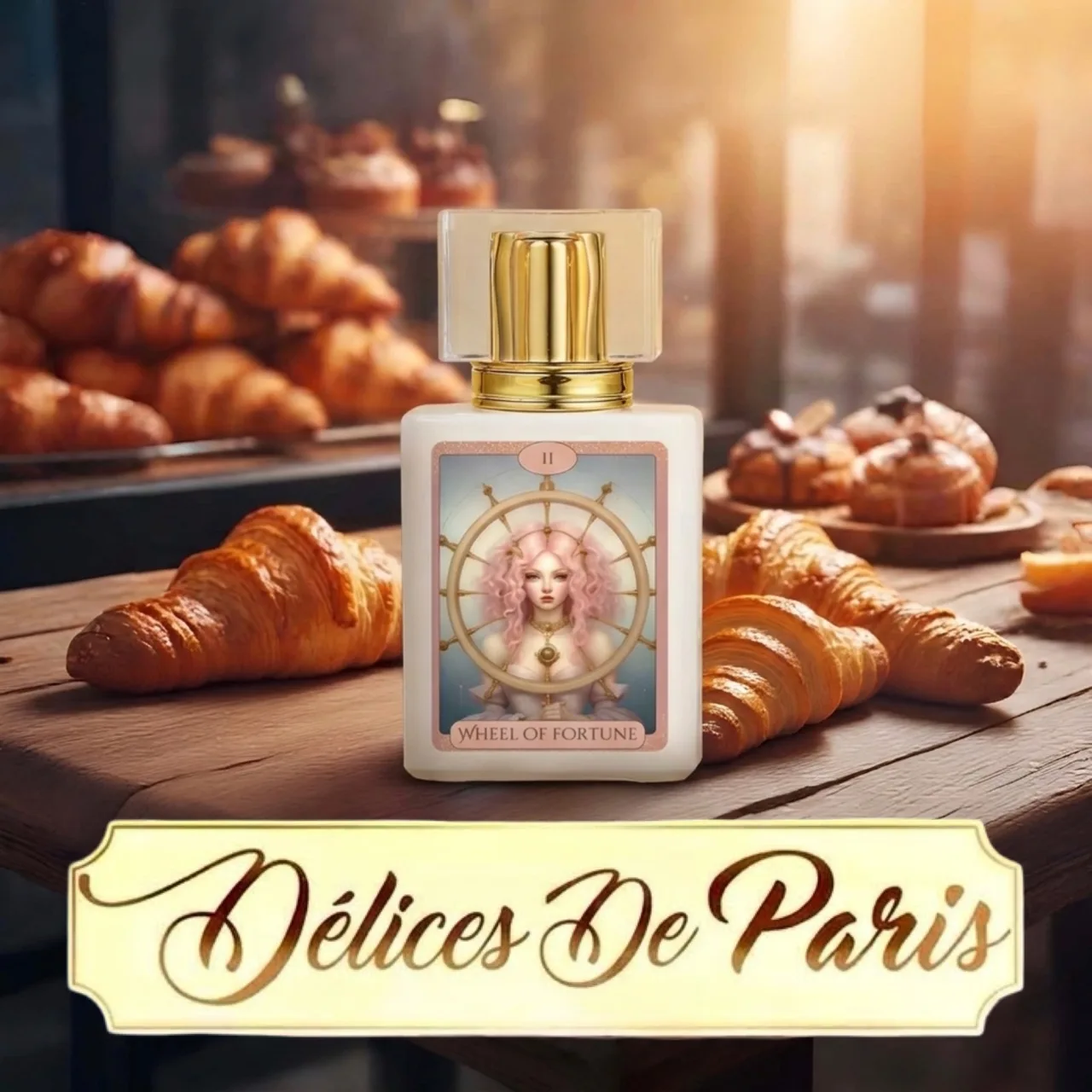 Hand Crafted Perfume: Délices De Paris - 30ml Tarot Card Glass Bottle – photo 2