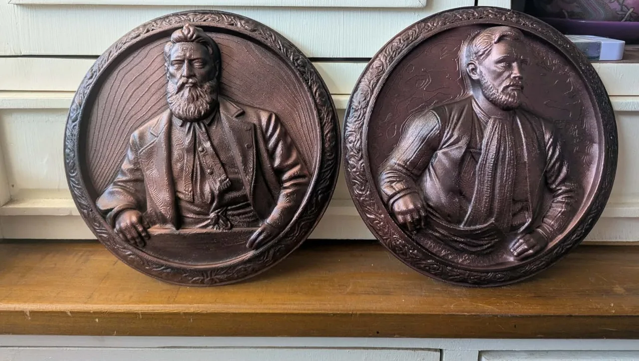 ned kelly and joe byrne 30cm display plaque — photo 2