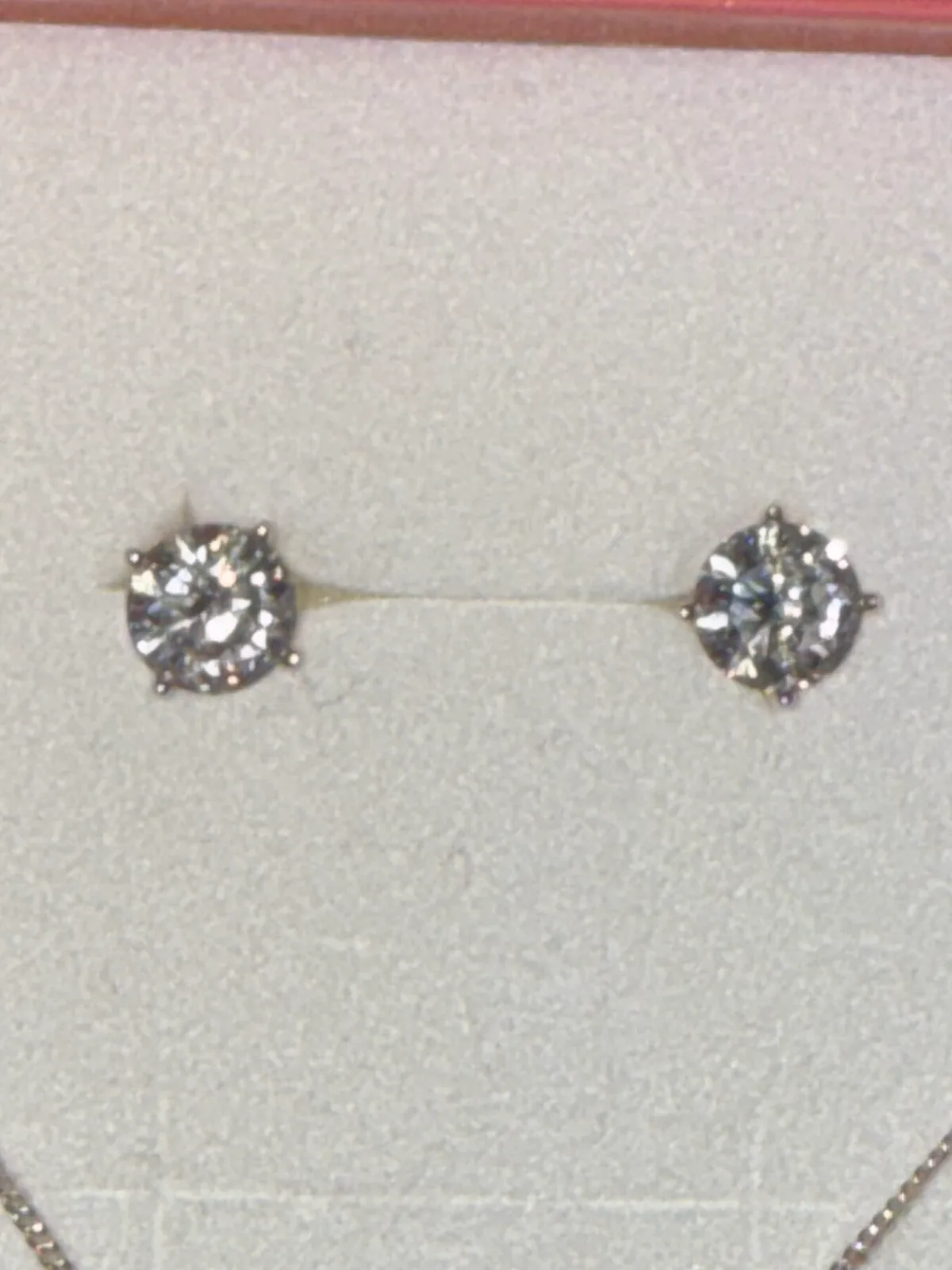 Prouds Sterling Silver 925 Cubic Zirconia Necklace & Stud Earrings Set — photo 9