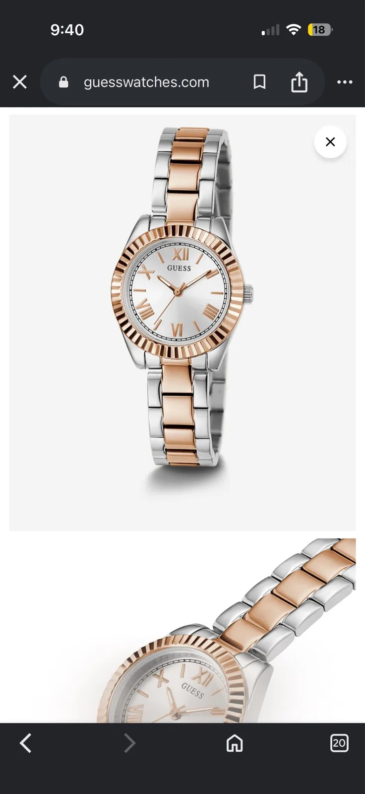 Guess Watch Two Tone Rose Gold & Silver — photo 6