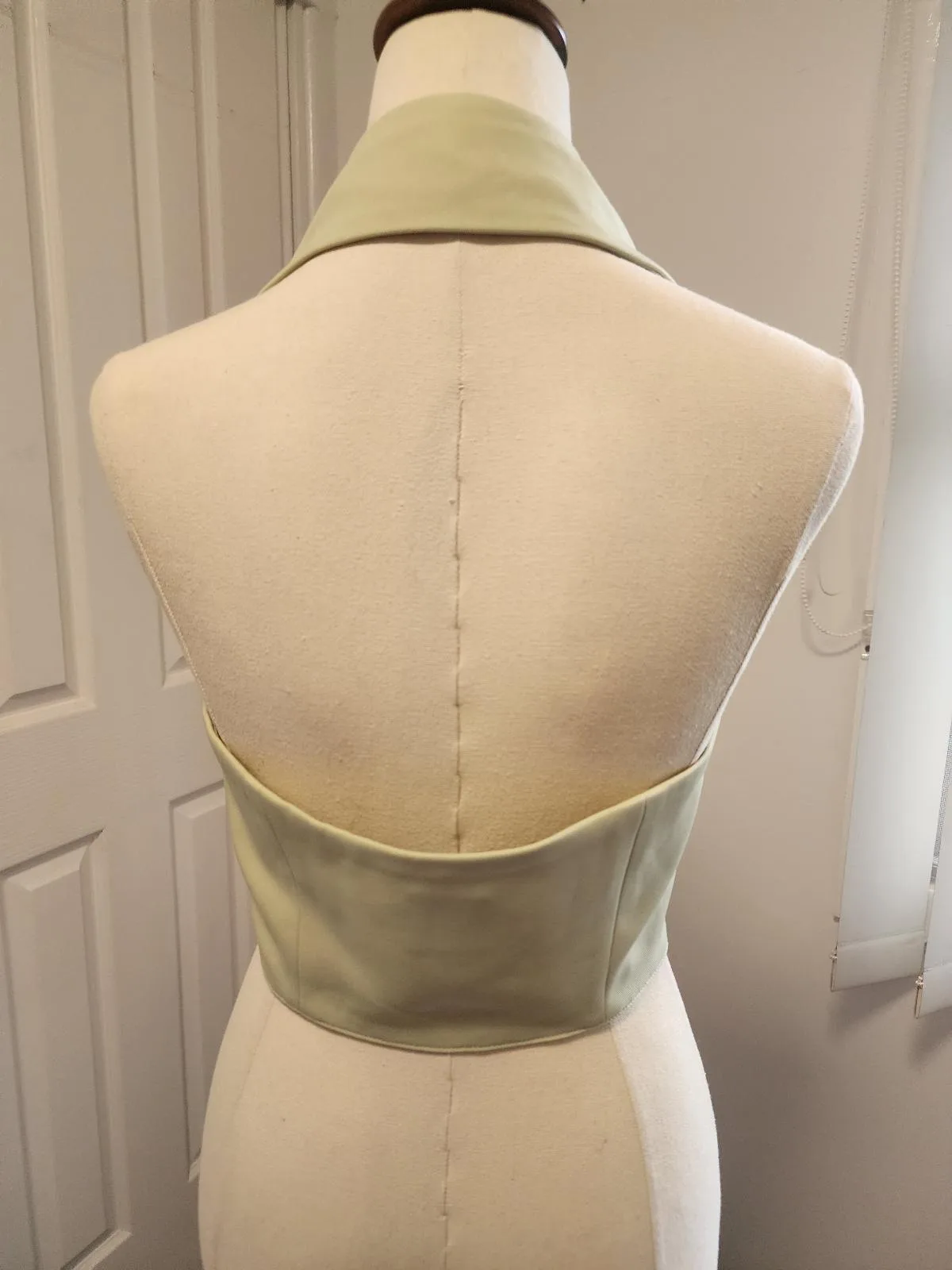 Princess Polly Sage Green Halter Waistcoat Vest Top – Size 8 – photo 2