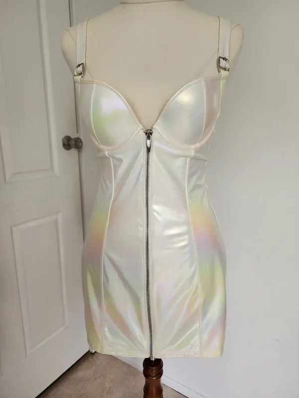Bras N Things Iridescent Pearl Corset Mini Dress AU 8B/C