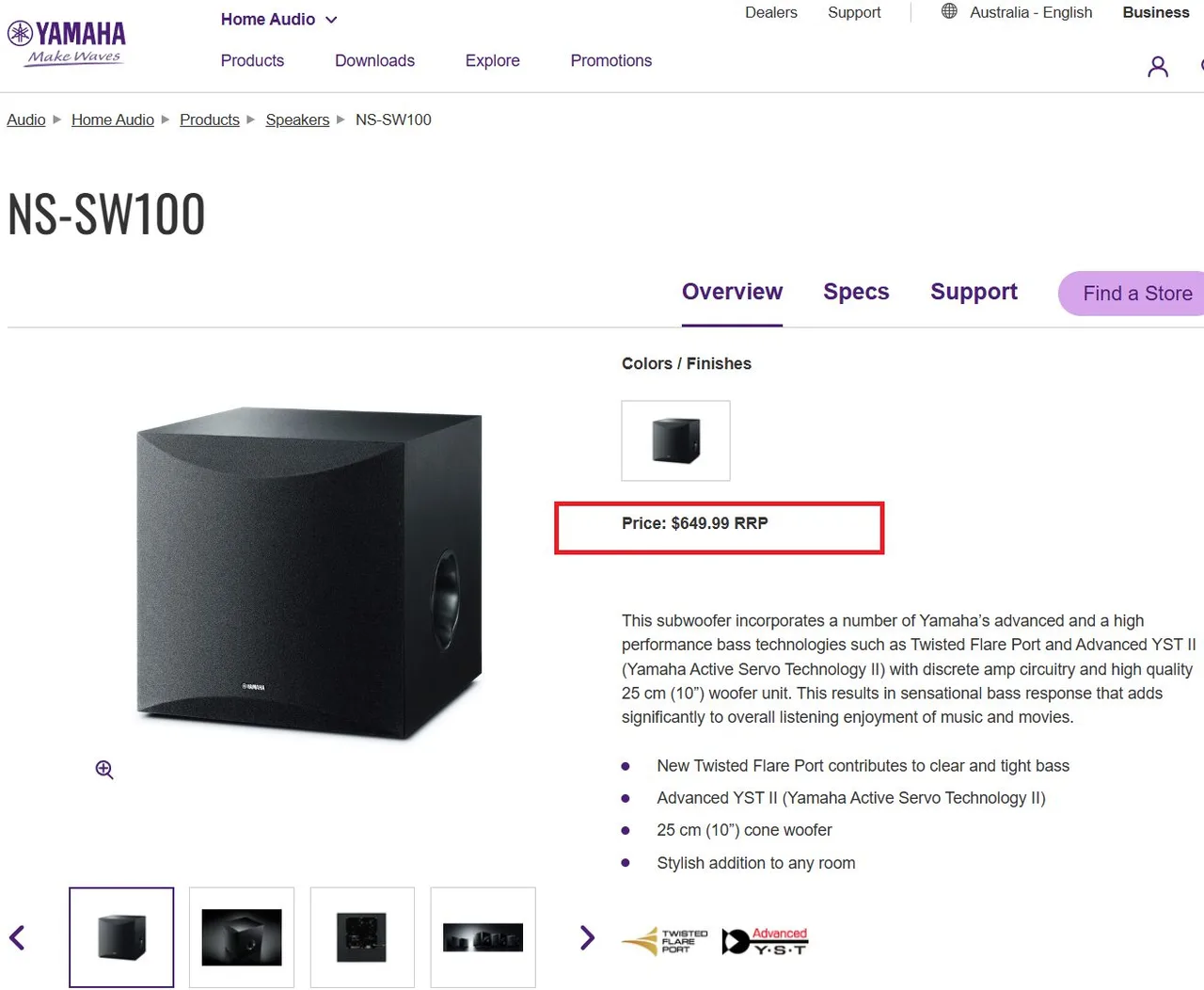 Yamaha Home Theatre Subwoofer – photo 7