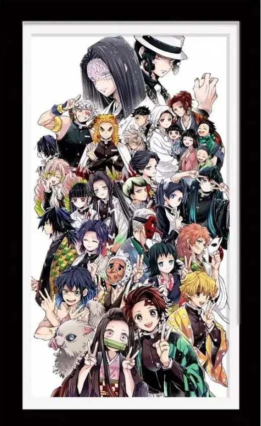 Demon Slayer Kimetsu no Yaiba - Anime 3D Artwork Framed Picture