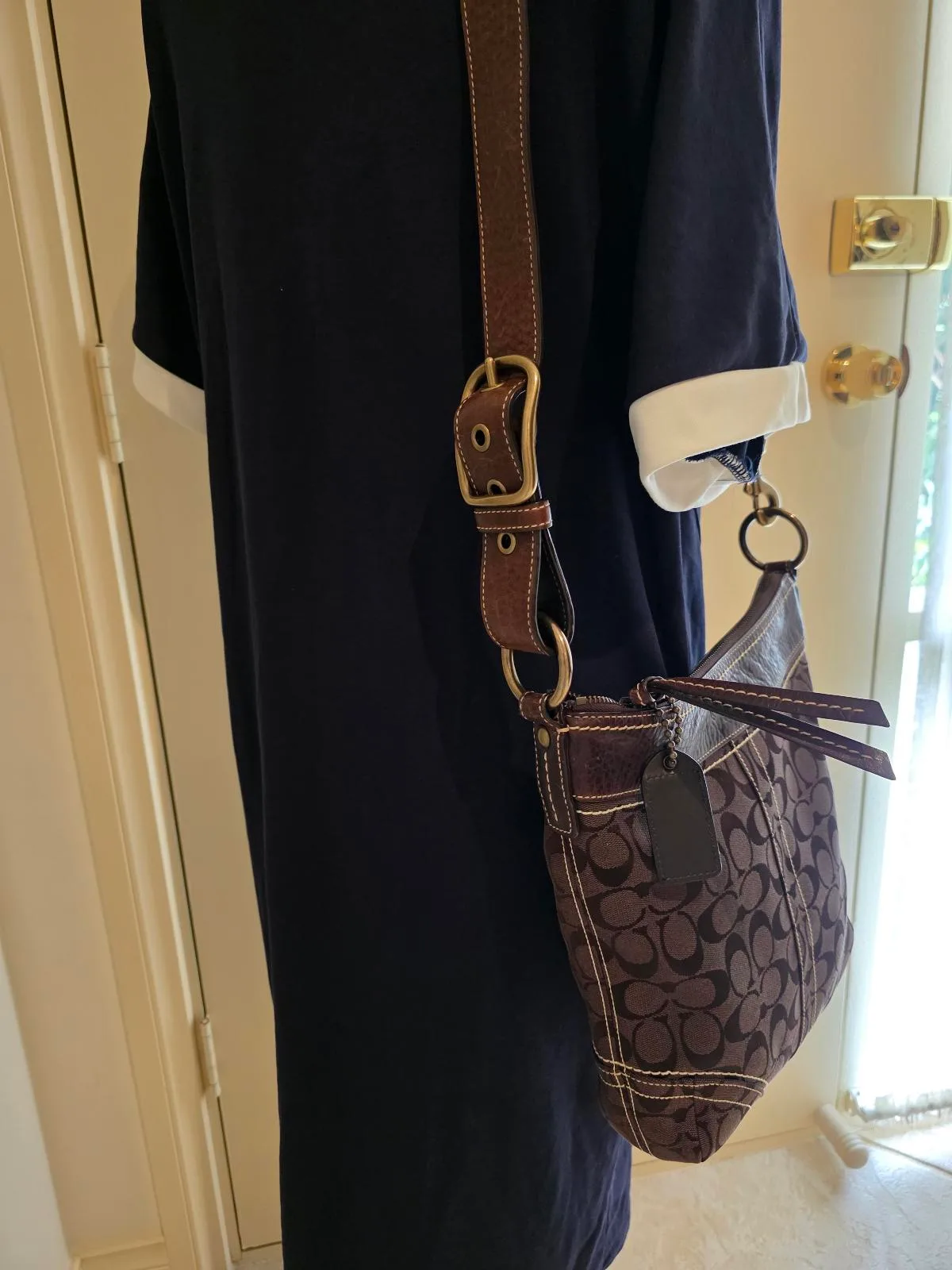 Vintage Coach Signature Legacy Convertible Bucket Duffel Crossbody – photo 4