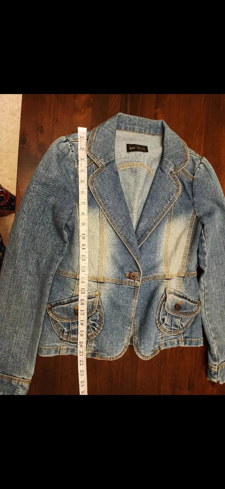 Vintage Y2K OLIVE des OLIVE Denim Fitted Blazer Jacket – photo 8