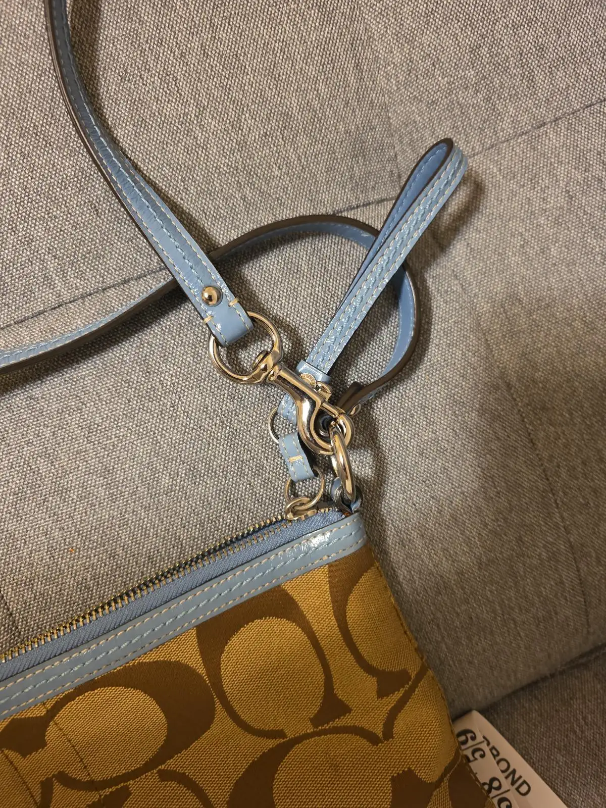 Vintage Y2K Coach Signature Stripe Crossbody Bag – photo 12