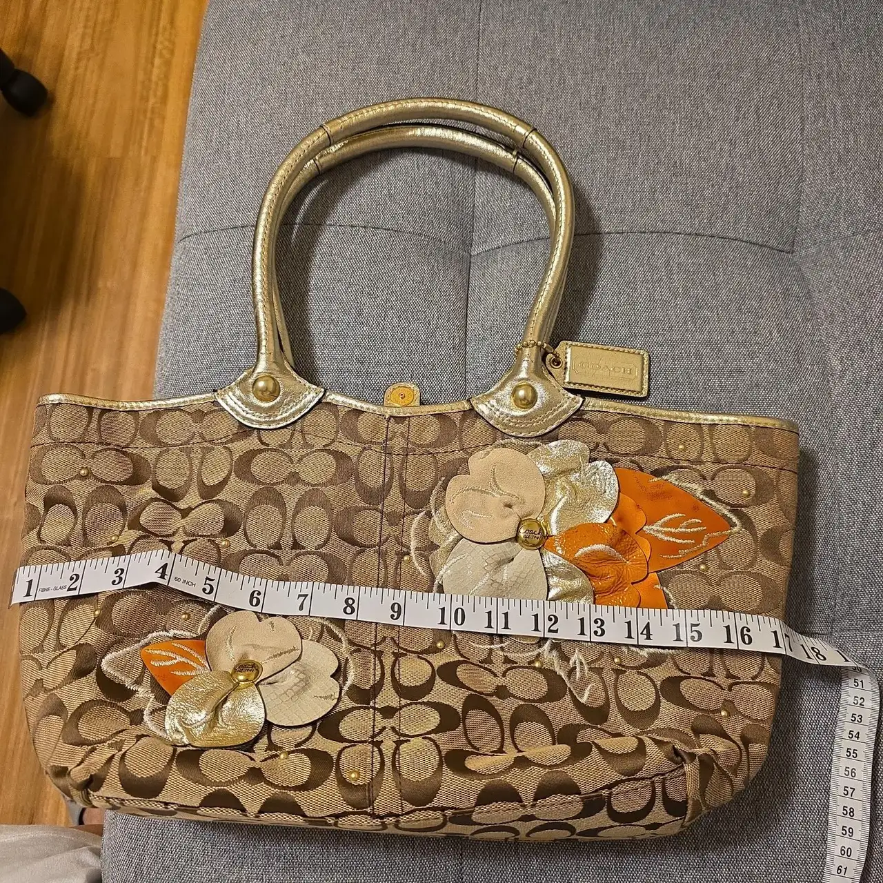 Vintage Coach Bleecker Floral Signature Appliqué Tote Bag – photo 3