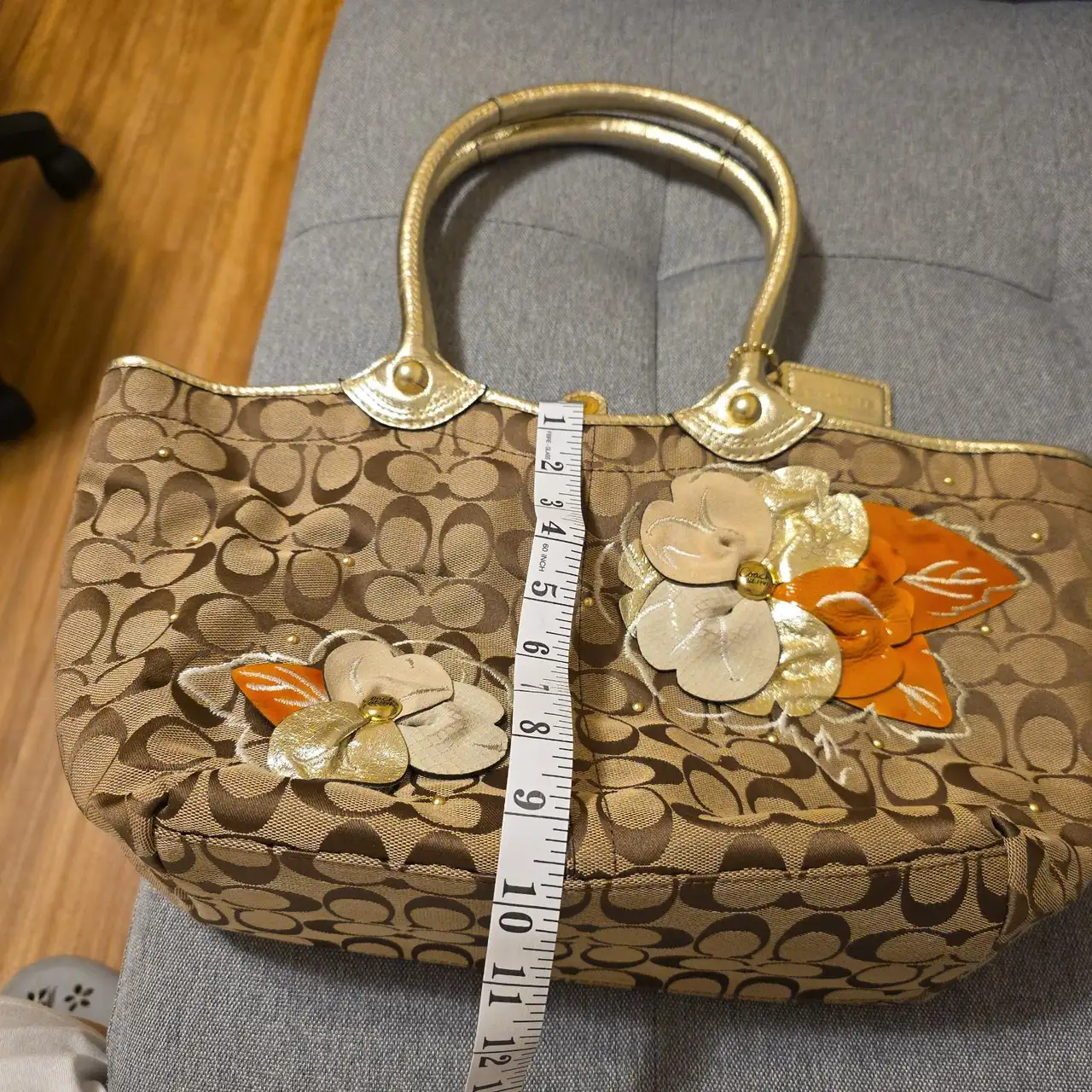 Vintage Coach Bleecker Floral Signature Appliqué Tote Bag – photo 4