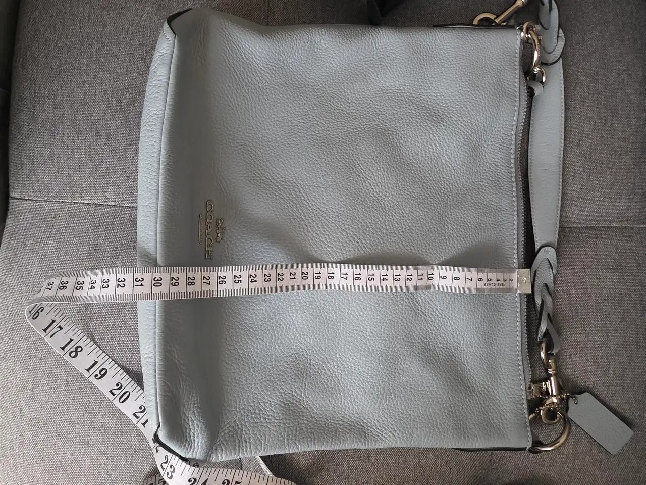 Vintage Coach Abby Duffle Bag | Blue Leather Shoulder Bag | Y2K Crossbody – photo 6