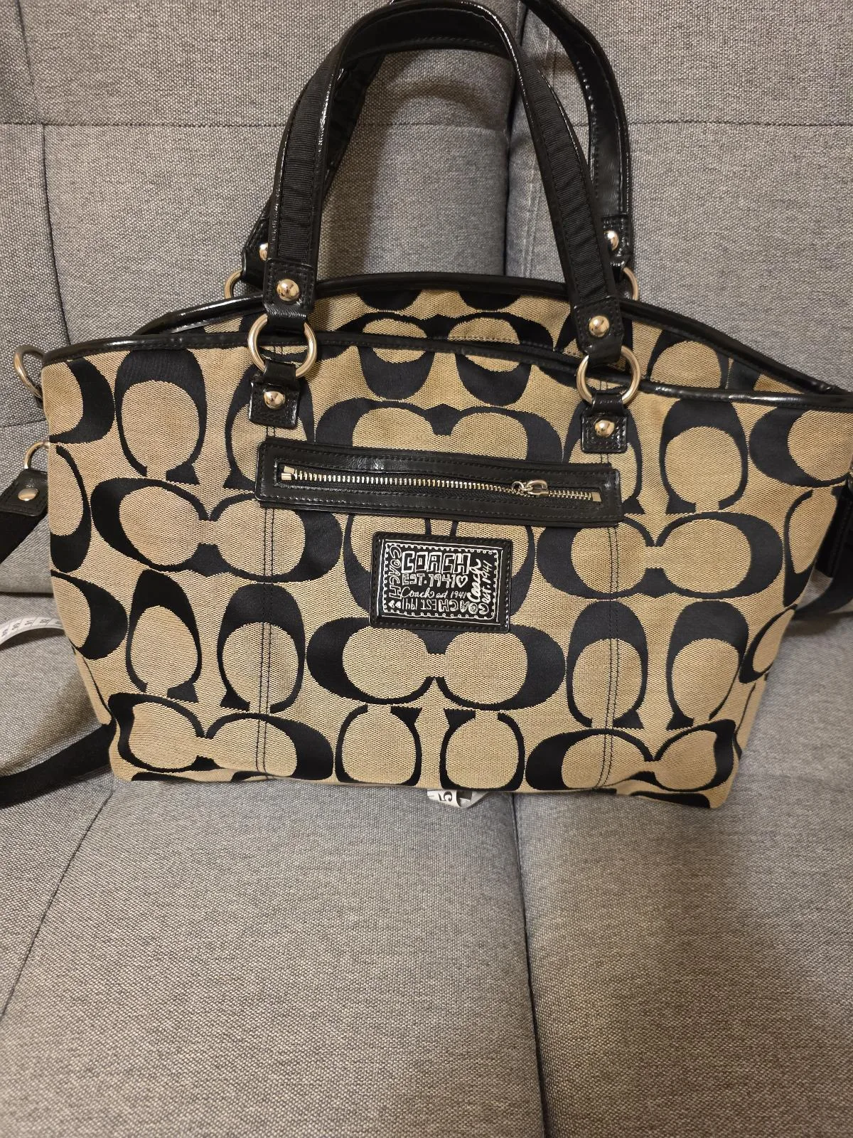 Vintage Coach Poppy Daisy Signature Satchel/Tote – photo 3
